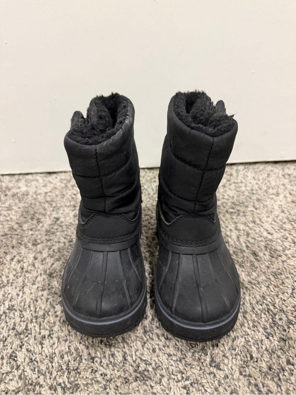Lands' End Kids Black Insulated Winter Boots